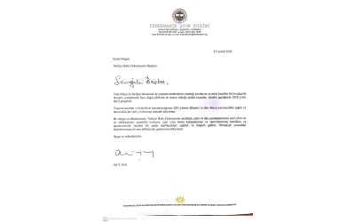 Fenerbahçe Spor Kulübü Başkanı Ali Koç, Federasyon Başkanımız Eyüp Gözgeç'e yeni yıl tebrik mesajı gönderdi. 